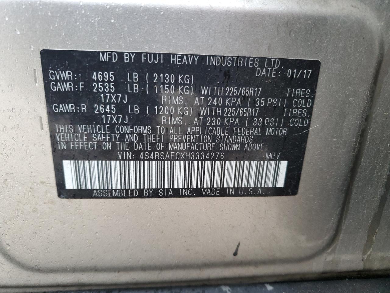 2017 Subaru Outback - Image 13