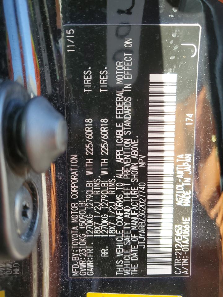 VIN JTJYARBZ3G2027740 2016 LEXUS NX no.14