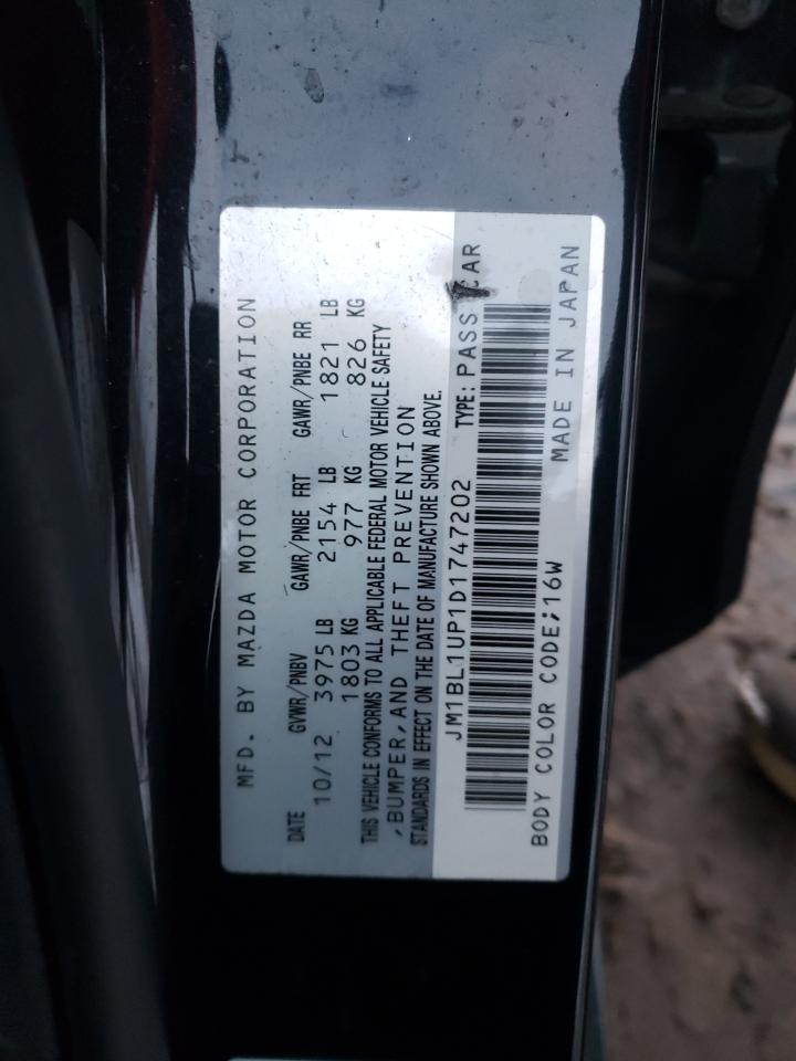 VIN JM1BL1UP1D1747202 2013 MAZDA 3 no.12