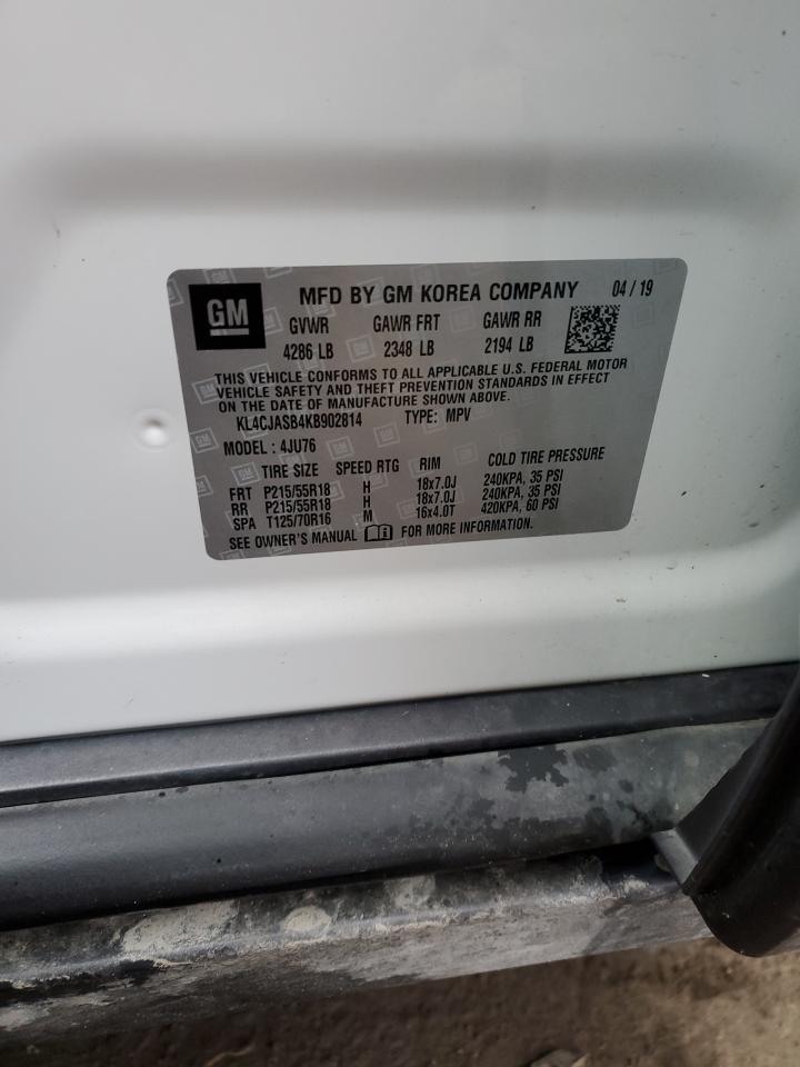 2019 Buick Encore Preferred VIN: KL4CJASB4KB902814 Lot: 85603354