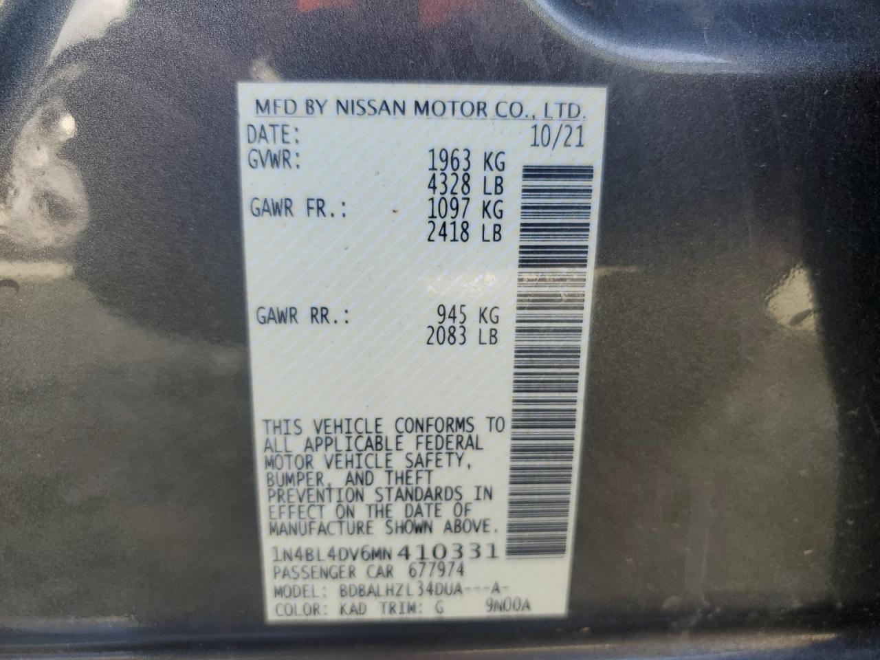 2021 Nissan Altima - Image 12