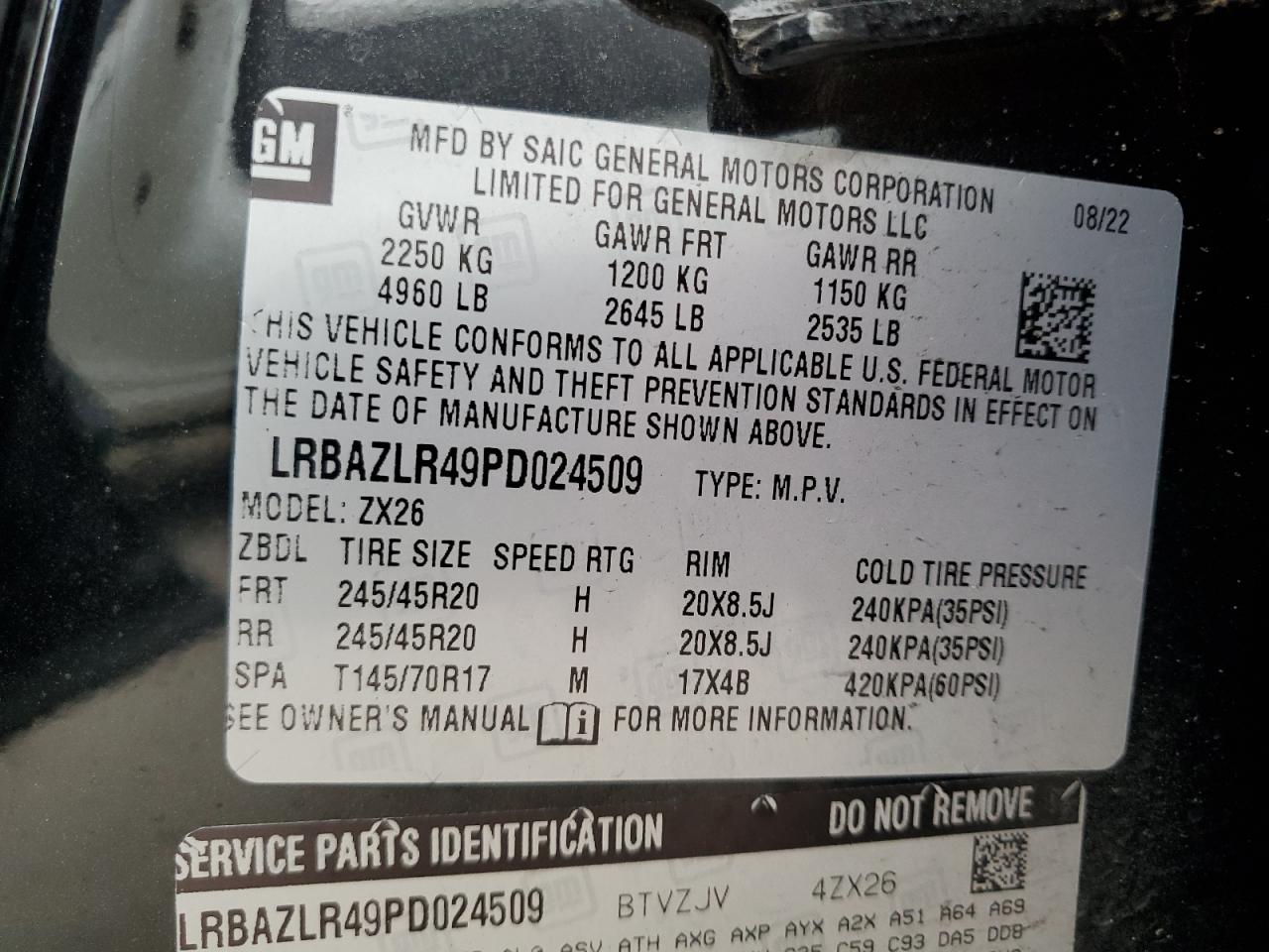 LRBAZLR49PD024509 2023 BUICK ENVISION - Image 13