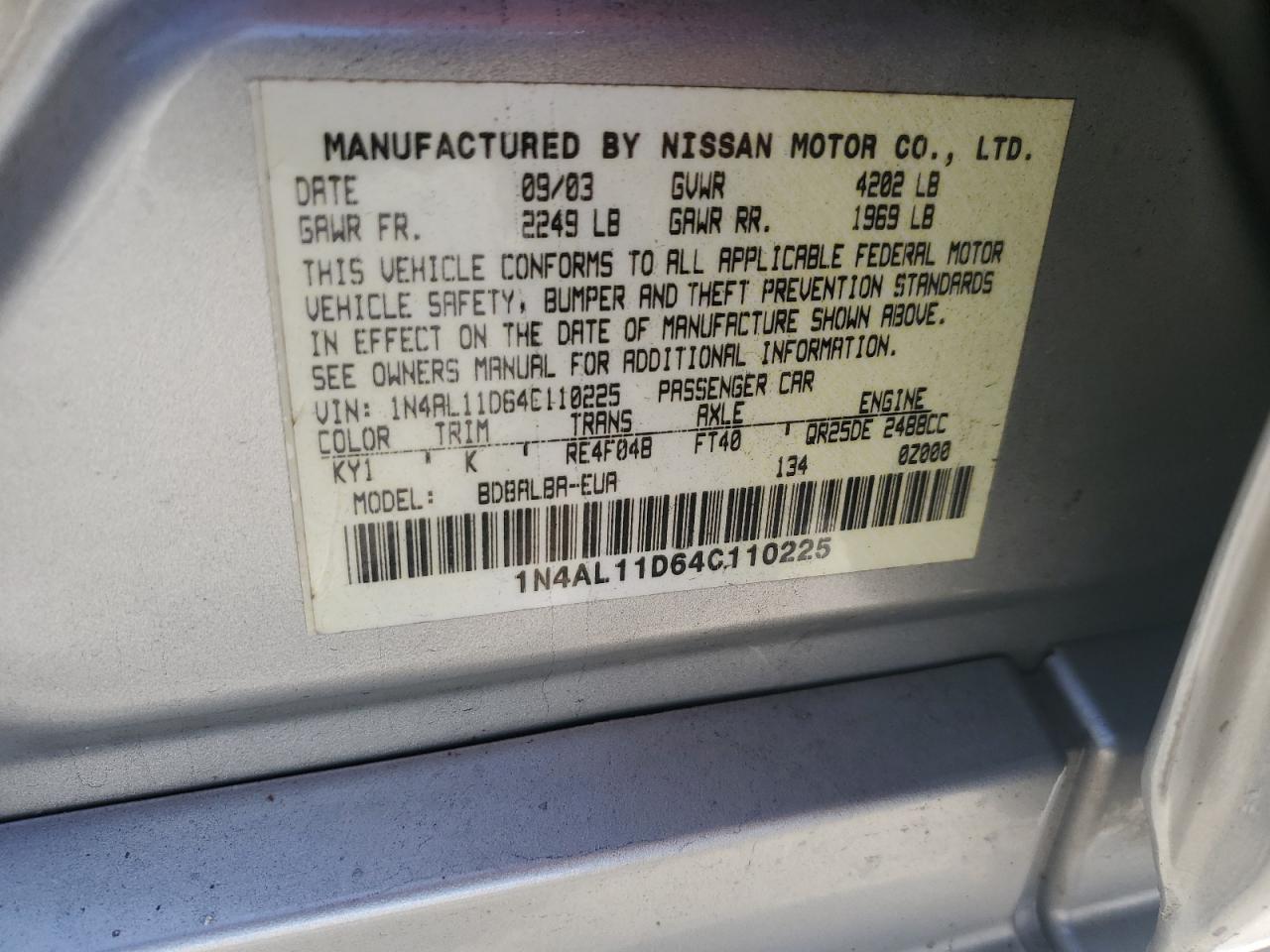 2004 Nissan Altima - Image 12