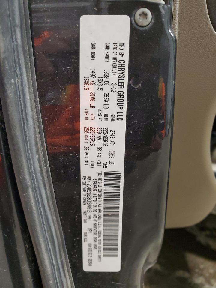 2012 Chrysler Town & Country Touring VIN: 2C4RC1BG5CR300013 Lot: 82685774