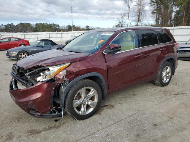  TOYOTA HIGHLANDER 2015 Бургунді