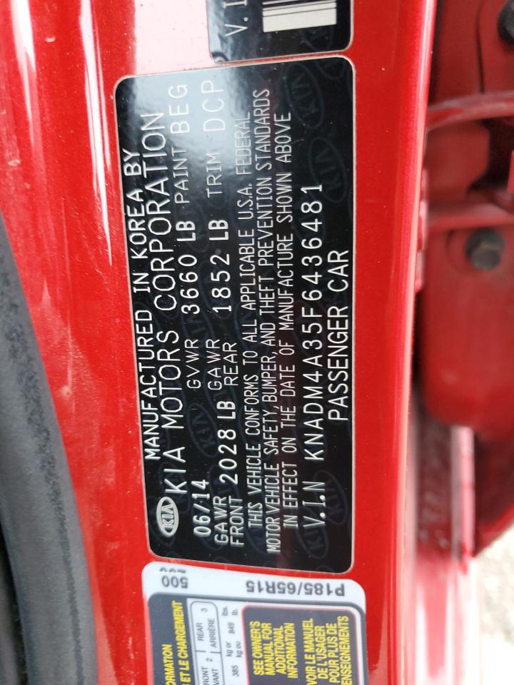 2015 Kia Rio Lx VIN: KNADM4A35F6436481 Lot: 87230024