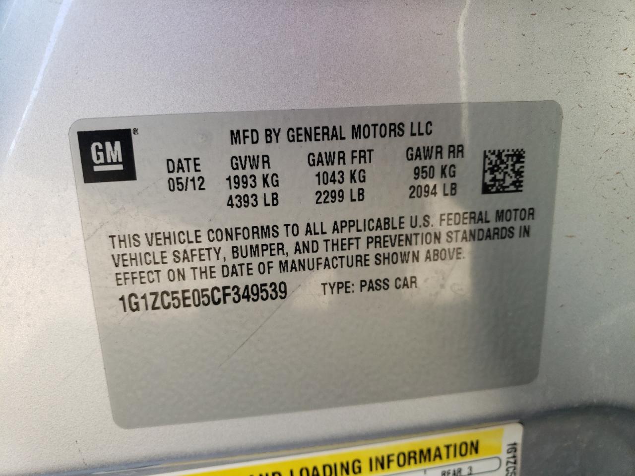 2012 Chevrolet Malibu - Image 14