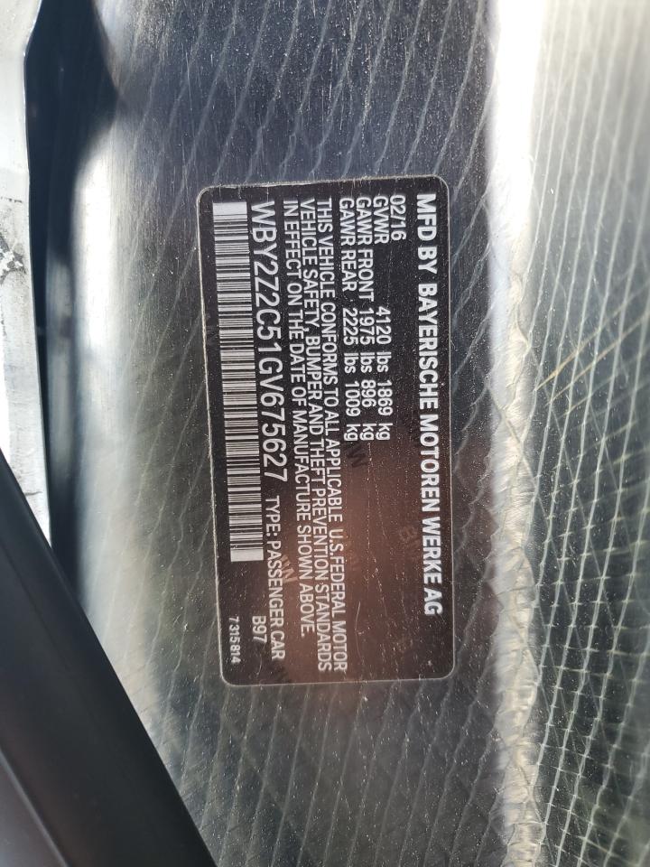 2016 BMW I8 VIN: WBY2Z2C51GV675627 Lot: 83919604