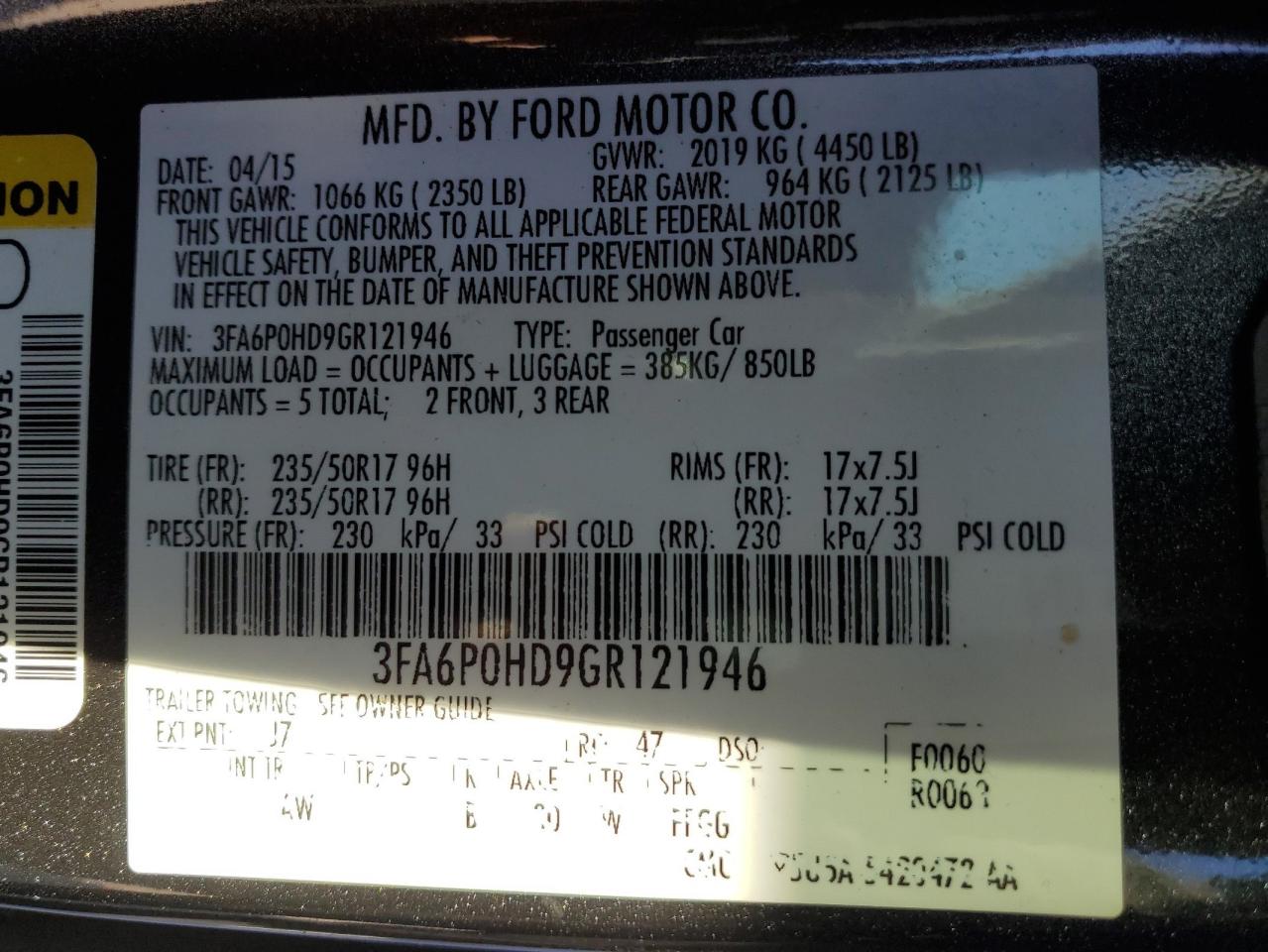 2016 Ford Fusion - Image 15