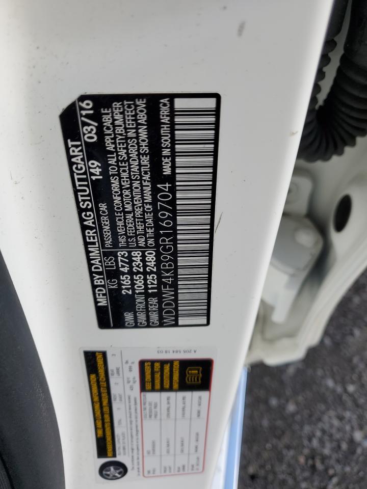 2016 Mercedes-Benz C 300 4Matic VIN: WDDWF4KB9GR169704 Lot: 85362554