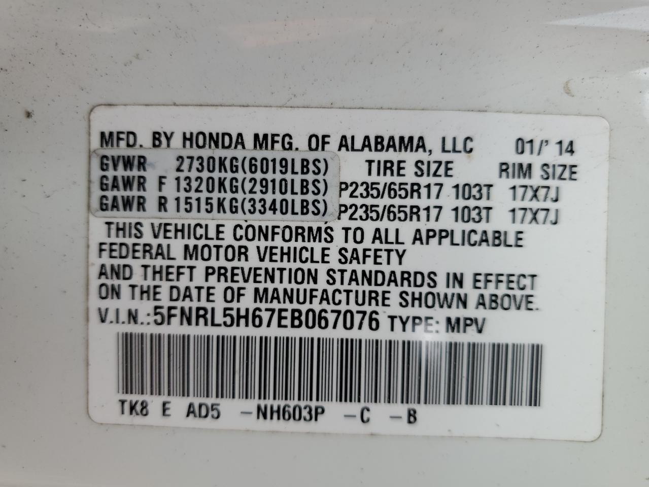 2014 Honda Odyssey - Image 14