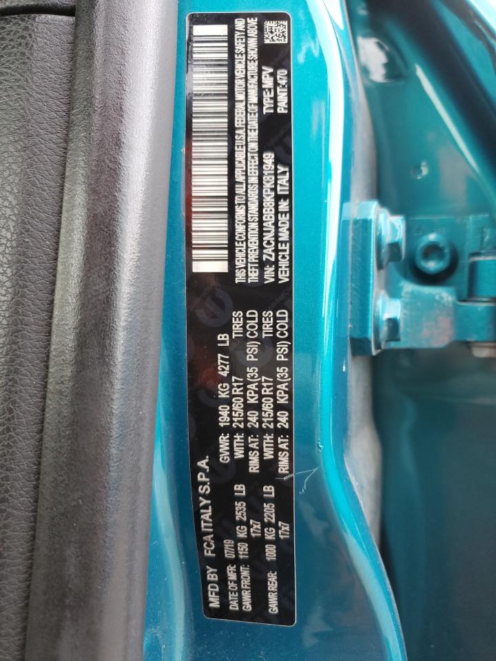 2019 Jeep Renegade Latitude VIN: ZACNJABB8KPK81949 Lot: 83750354