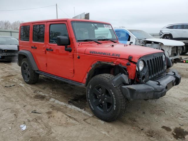 Parquets JEEP WRANGLER 2016 Czerwony