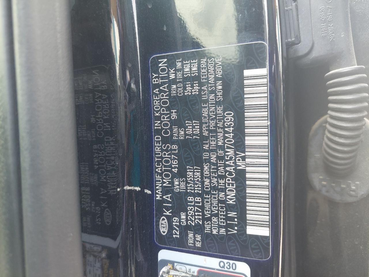 KNDEPCAA5M7044390 - 2021 KIA SELTOS - #86228064
