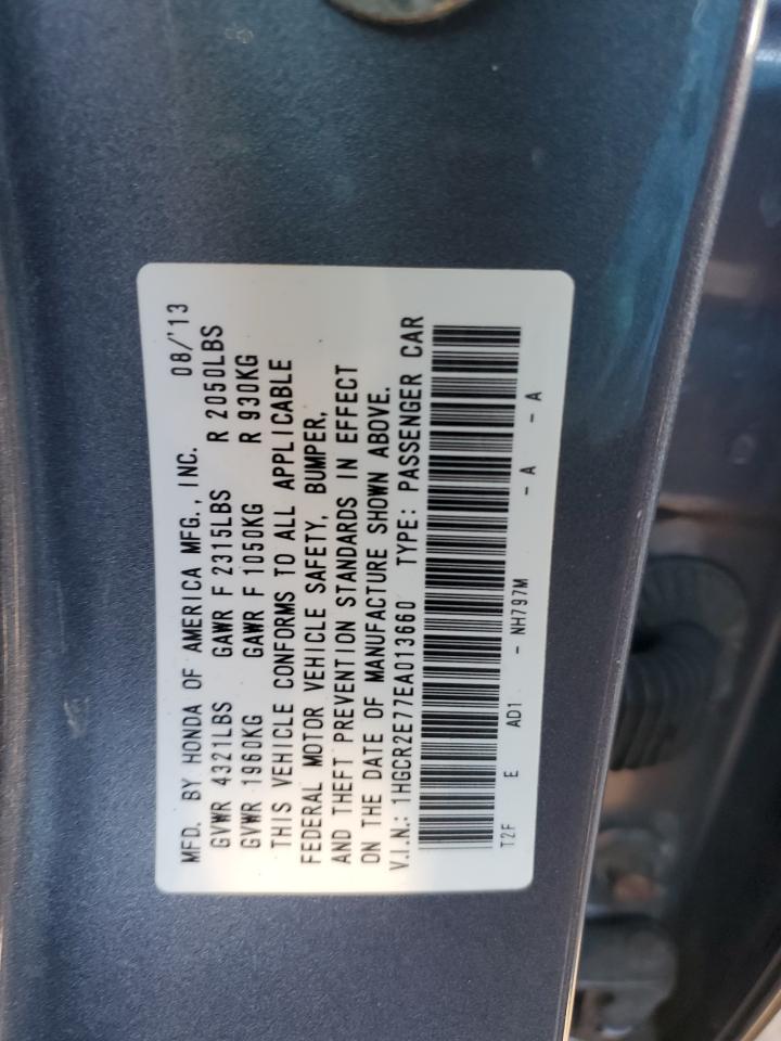 VIN 1HGCR2E77EA013660 2014 HONDA ACCORD no.12