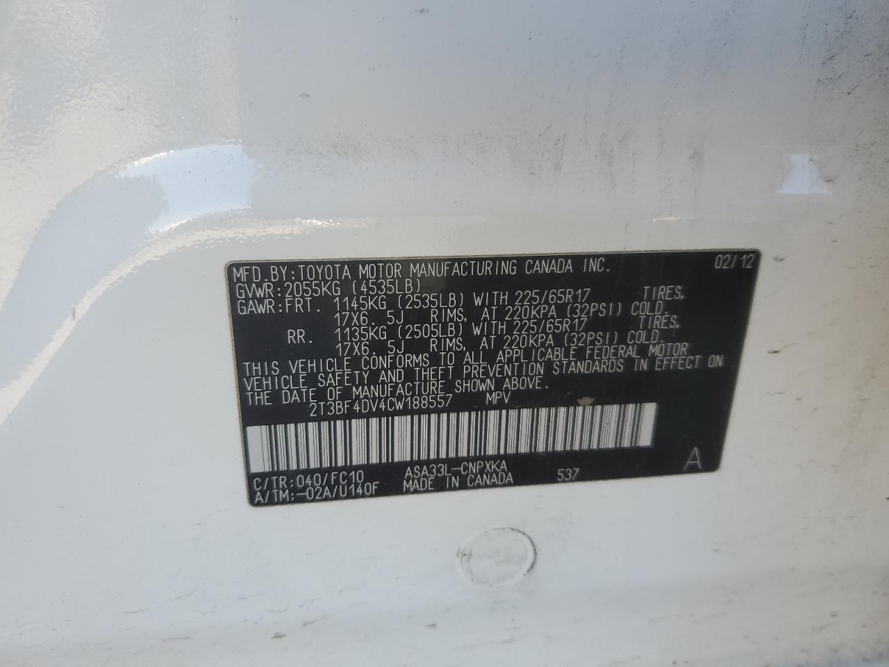 2012 Toyota RAV 4 - Image 15