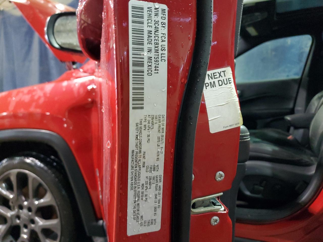 2021 Jeep Compass 80Th Edition VIN: 3C4NJCEBXMT597441 Lot: 82008194
