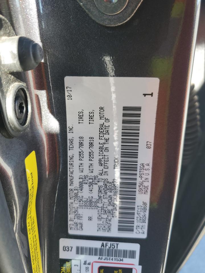 VIN 5TFDW5F1XJX699577 2018 TOYOTA TUNDRA no.13