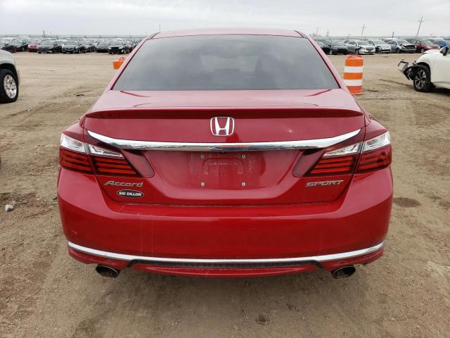  HONDA ACCORD 2016 Czerwony