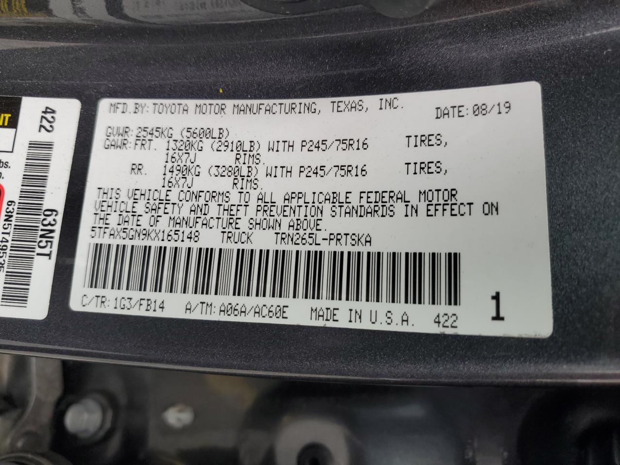 2019 Toyota Tacoma - Image 13