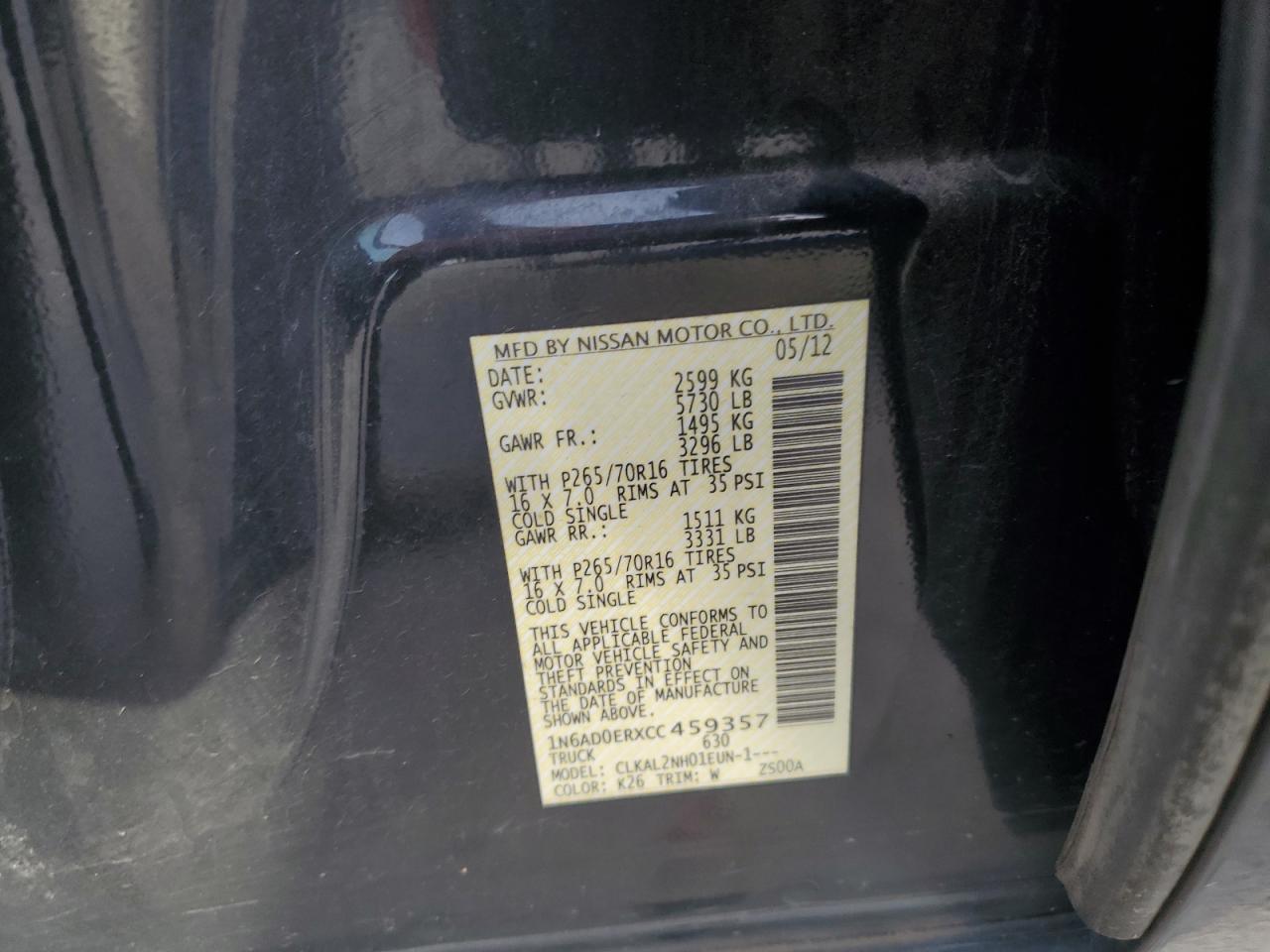 2012 Nissan Navara (Frontier) - Image 12