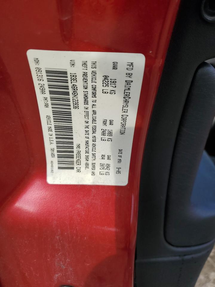 2006 Dodge Stratus Sxt VIN: 1B3EL46R46N122836 Lot: 86185854