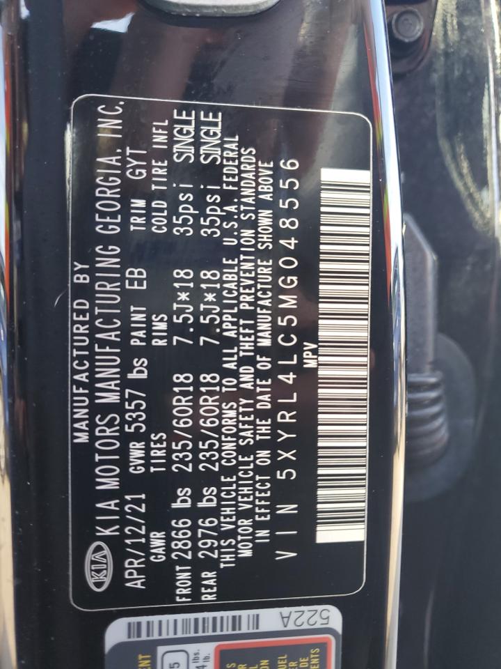 VIN 5XYRL4LC5MG048556 2021 KIA SORENTO no.13