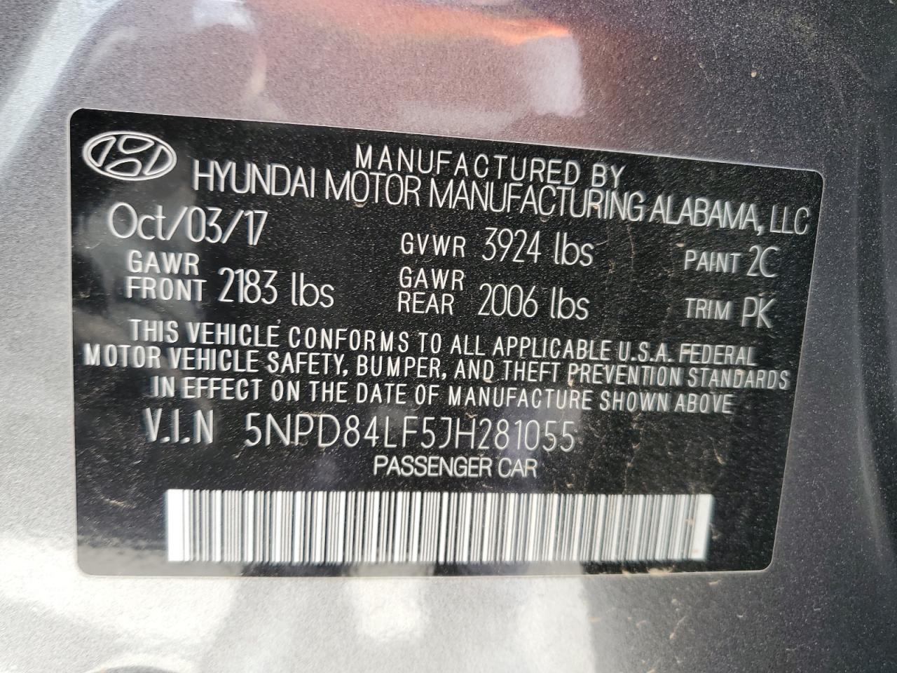 VIN 5NPD84LF5JH281055 2018 HYUNDAI ELANTRA no.12