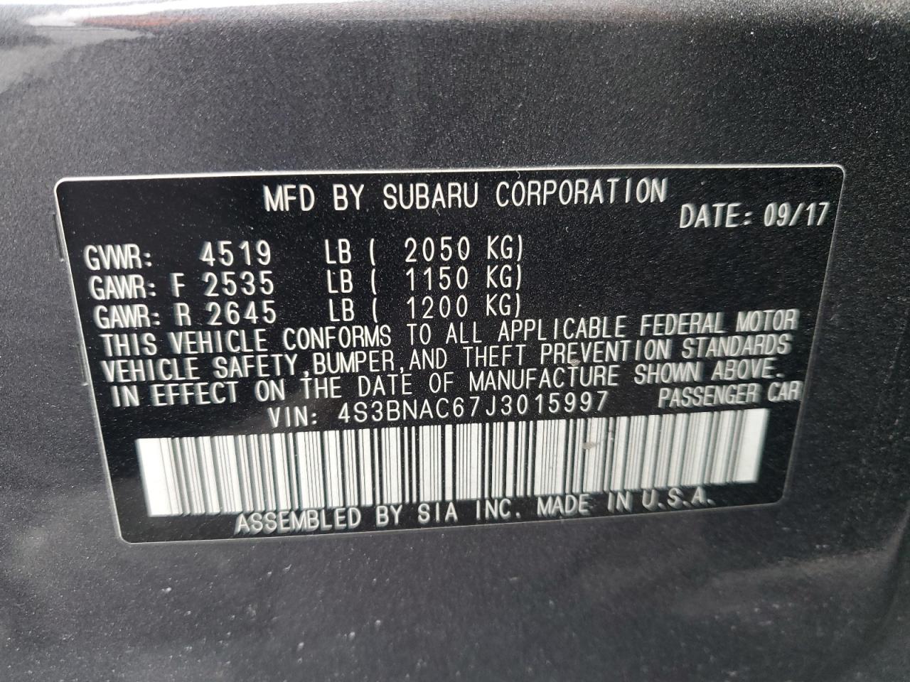 2018 Subaru Legacy - Image 12