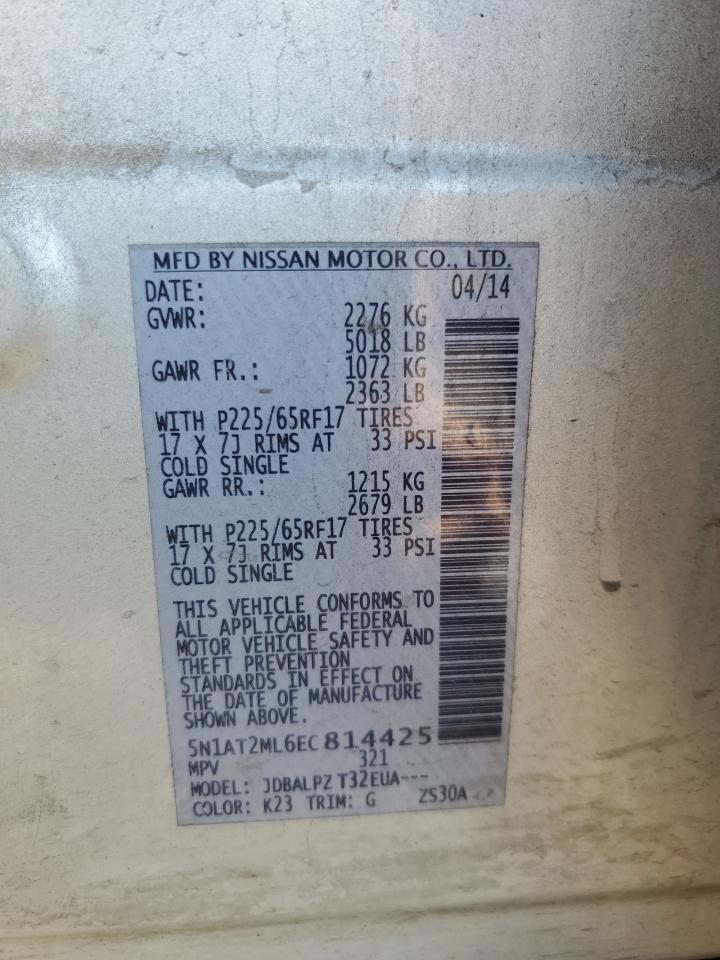 VIN 5N1AT2ML6EC814425 2014 NISSAN ROGUE no.13