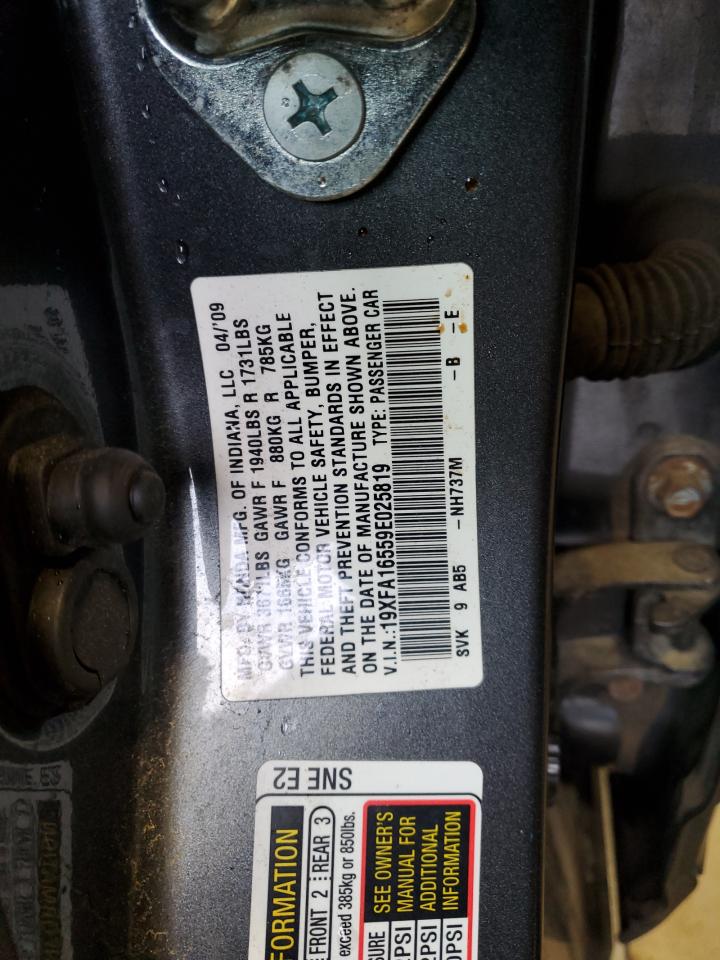 2009 Honda Civic Lx VIN: 19XFA16559E025819 Lot: 86386234