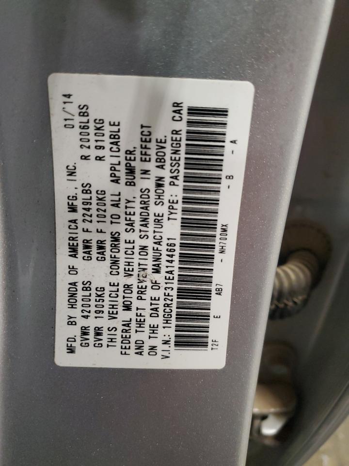 VIN 1HGCR2F31EA144661 2014 HONDA ACCORD no.12