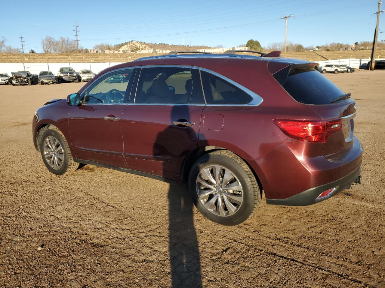 VIN 5FRYD4H43EB007859 2014 ACURA MDX no.2