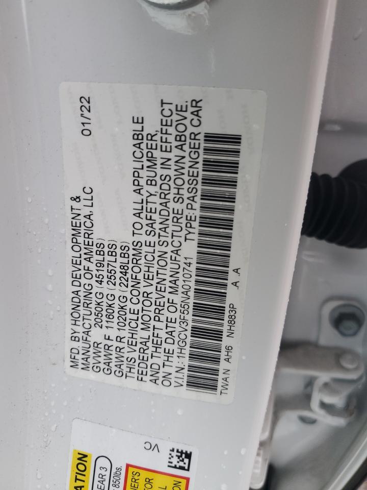 1HGCV3F55NA010741 2022 HONDA ACCORD - Image 13