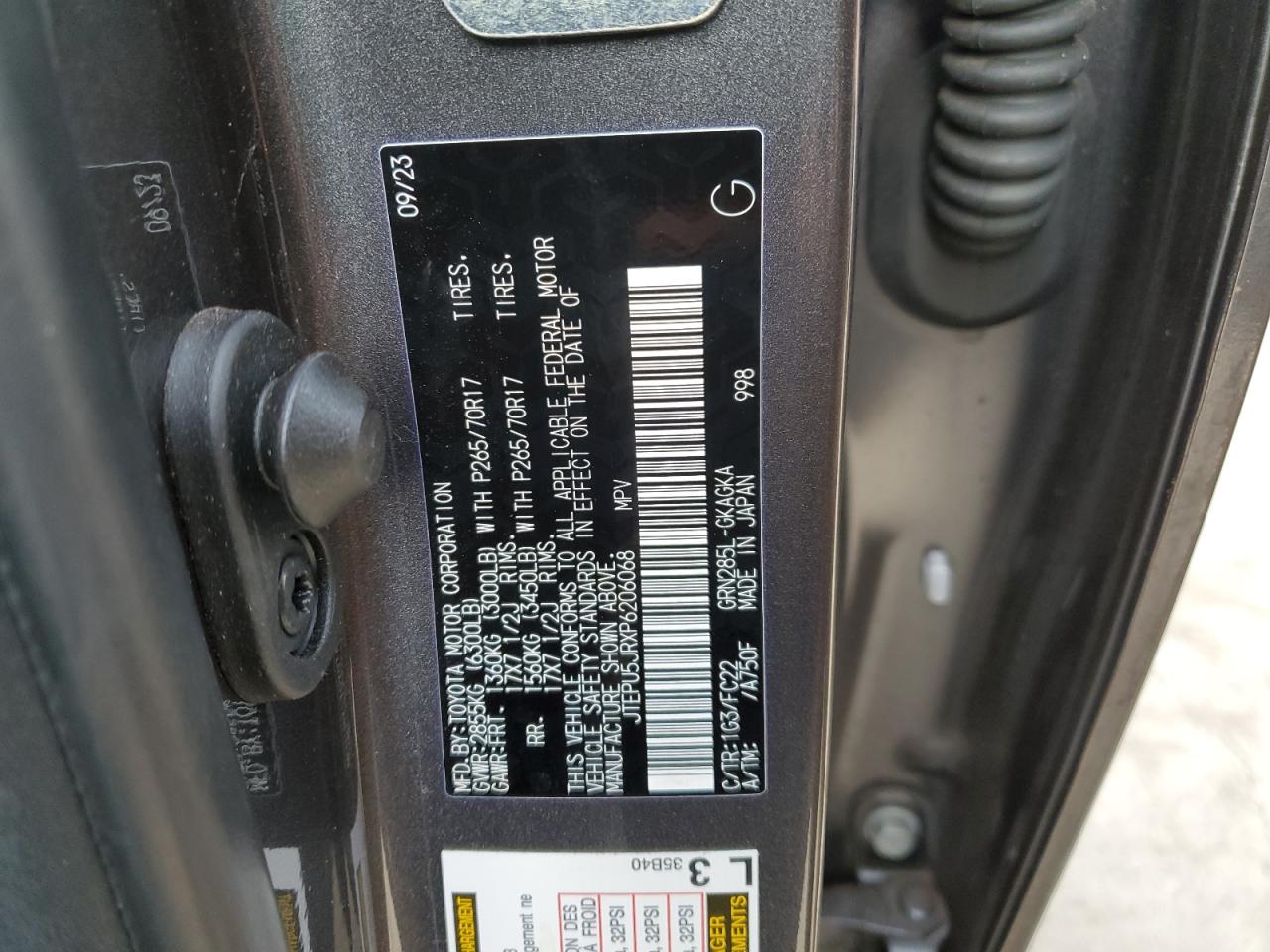 Auction sale of the 2023 TOYOTA 4RUNNER SE , vin: JTEPU5JRXP6206068, lot number: 84187554