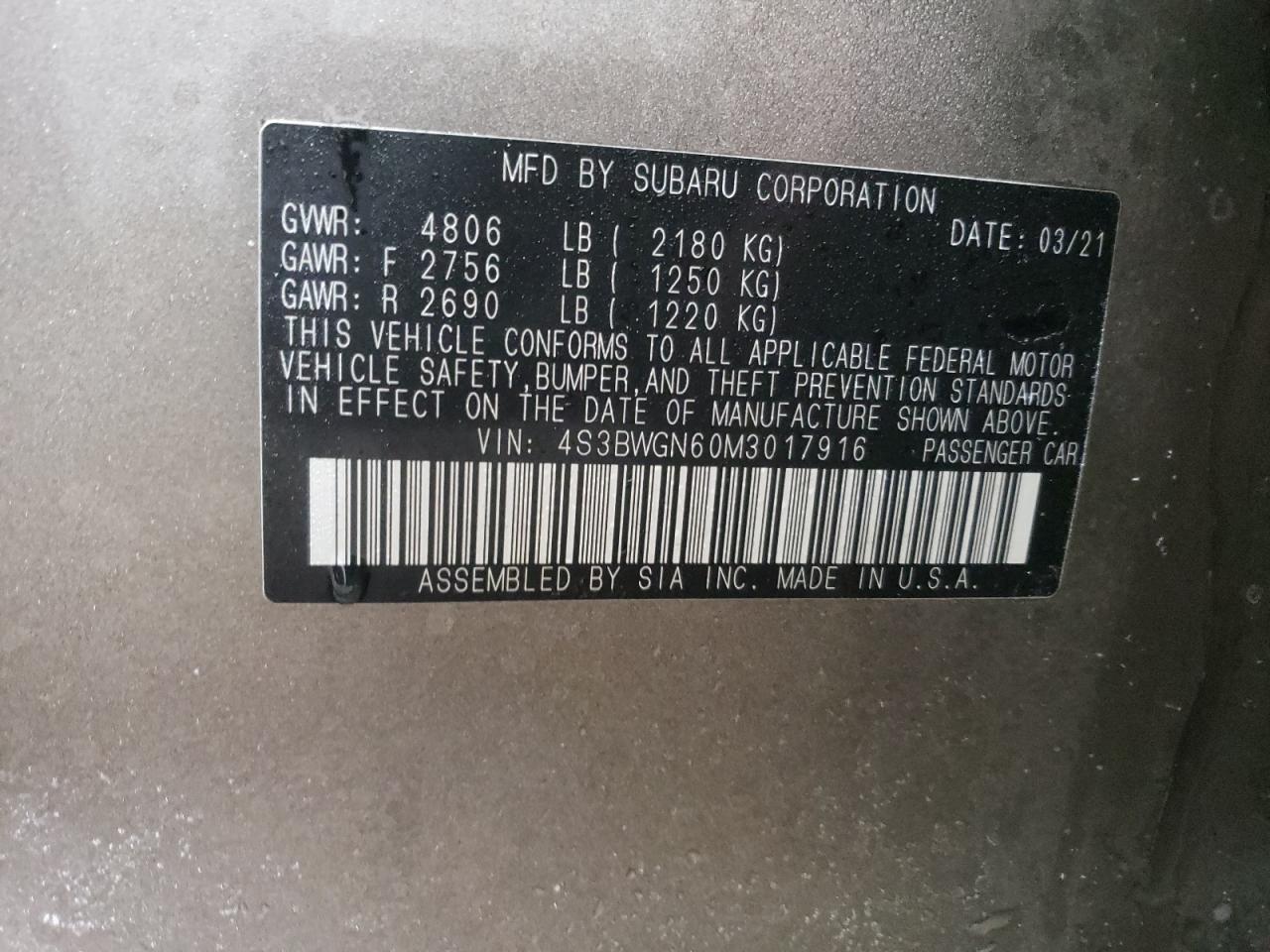 2021 Subaru Legacy - Image 14