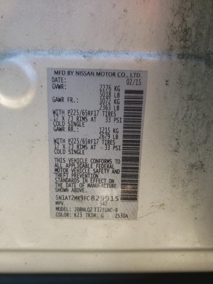 VIN 5N1AT2MK9FC829915 2015 NISSAN ROGUE no.14