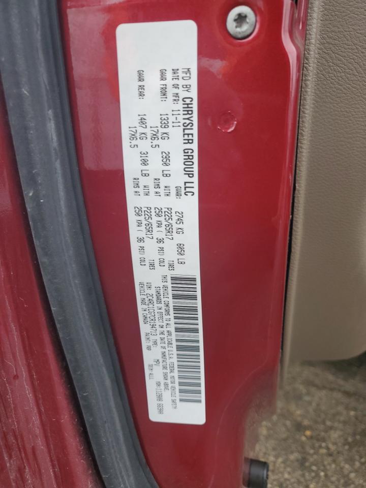 2012 Chrysler Town & Country Touring-L VIN: 2C4RC1CG7CR194713 Lot: 83736384