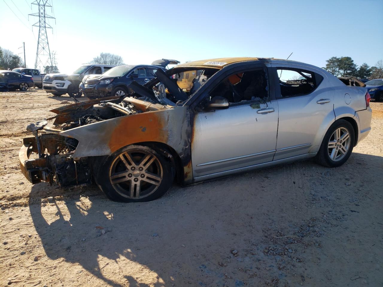2012 Dodge Avenger Sxt за продажба в China Grove, NC - Burn