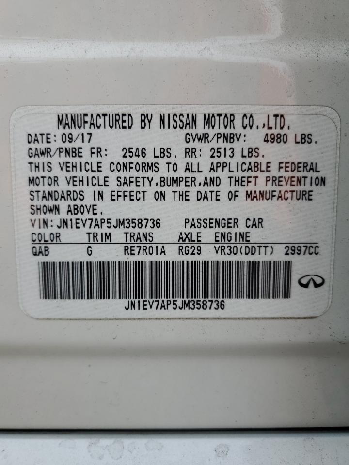 2018 Infiniti Q50 Luxe VIN: JN1EV7AP5JM358736 Lot: 84554854