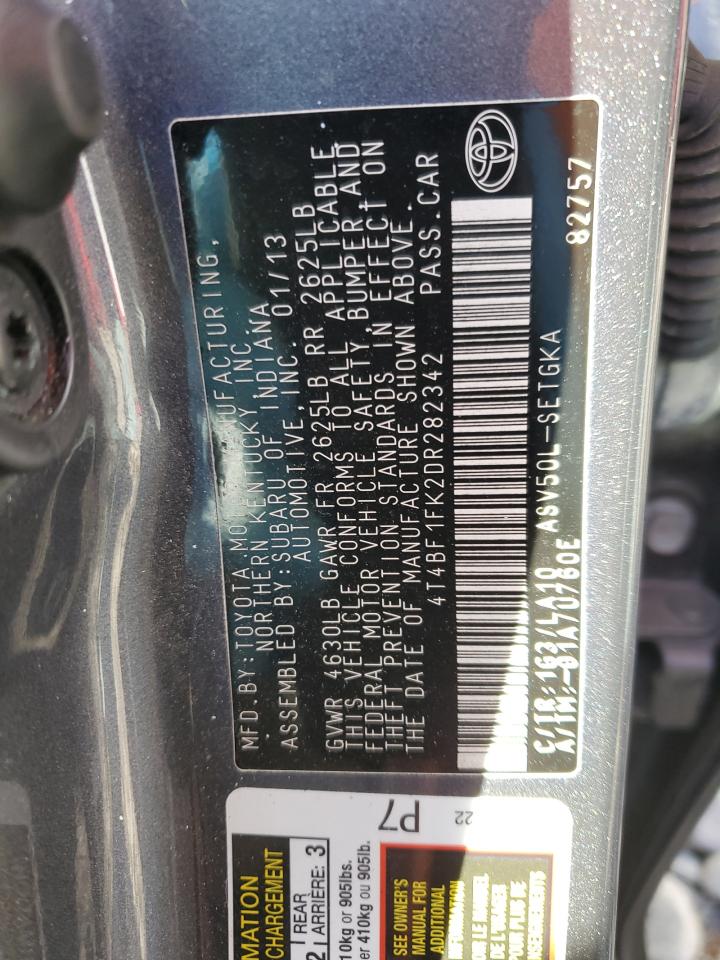 VIN 4T4BF1FK2DR282342 2013 TOYOTA CAMRY no.13