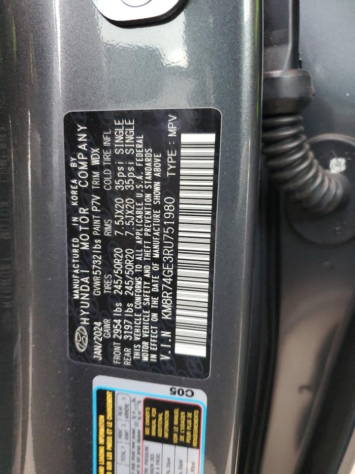 2024 Hyundai Palisade Calligraphy VIN: KM8R74GE3RU751980 Lot: 85806354