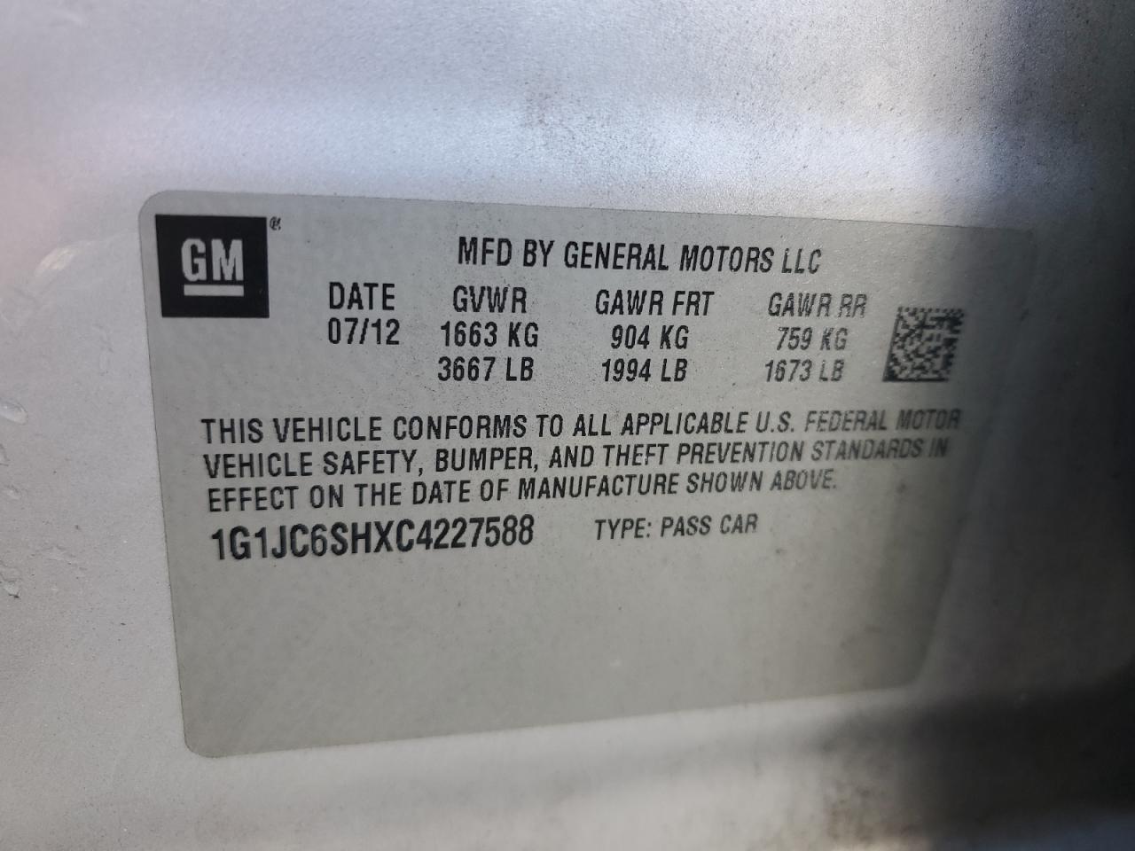 2012 Chevrolet Sonic - Image 12
