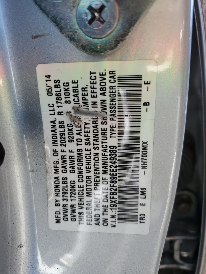 VIN 19XFB2F89EE249389 2014 HONDA CIVIC no.12