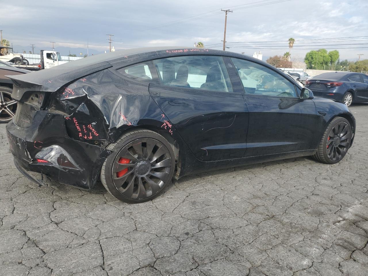 VIN 5YJ3E1EC0NF298758 2022 TESLA MODEL 3 no.3