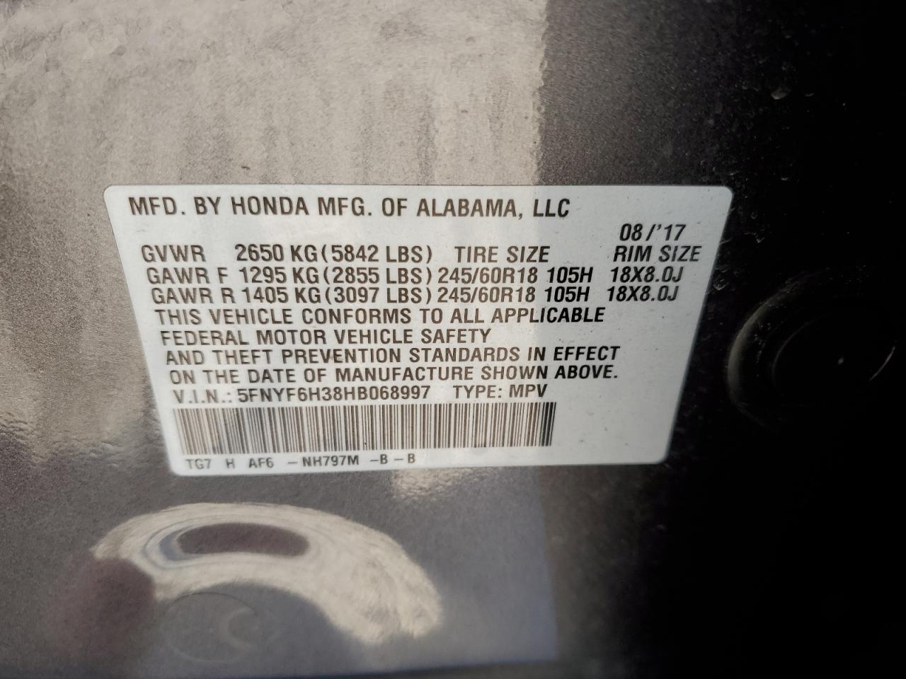 2017 Honda Pilot - Image 13