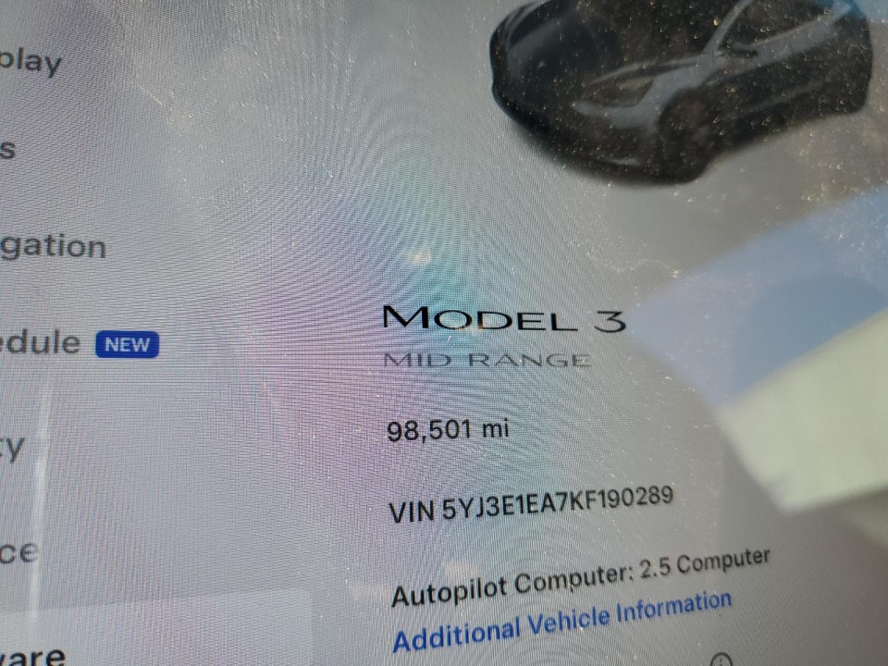 2019 Tesla Model 3 VIN: 5YJ3E1EA7KF190289 Lot: 84608154