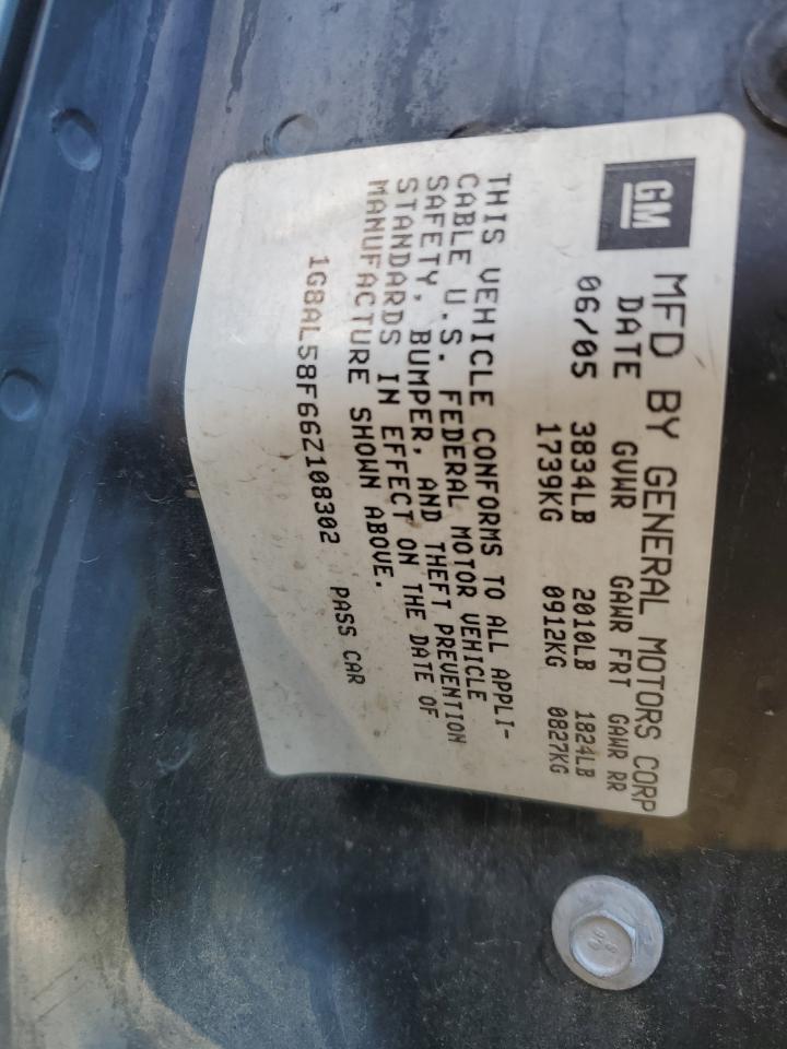 2006 Saturn Ion Level 3 VIN: 1G8AL58F66Z108302 Lot: 86893174