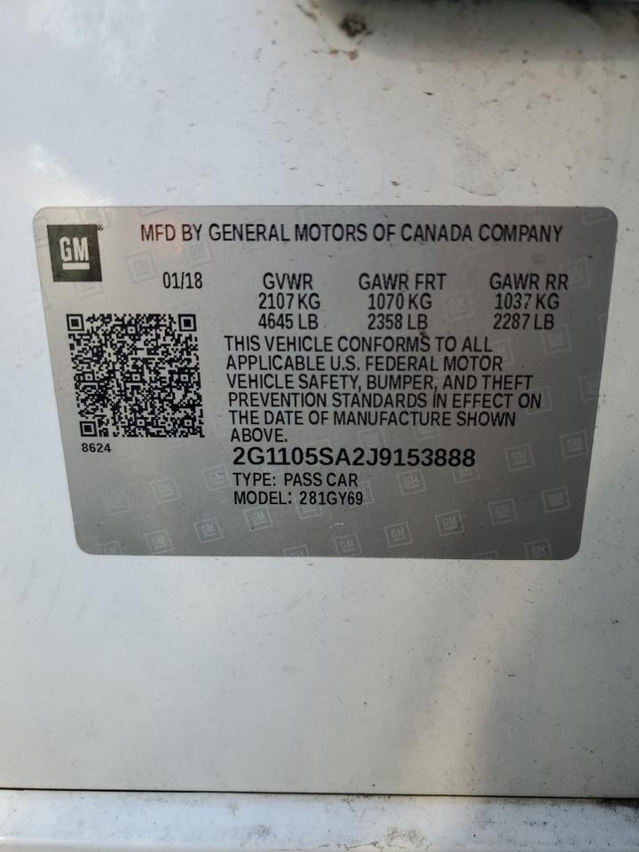 VIN 2G1105SA2J9153888 2018 CHEVROLET IMPALA no.12