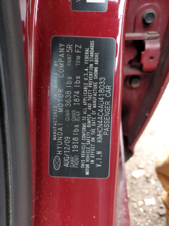 2010 Hyundai Accent Gls VIN: KMHCN4AC4AU418033 Lot: 84948564